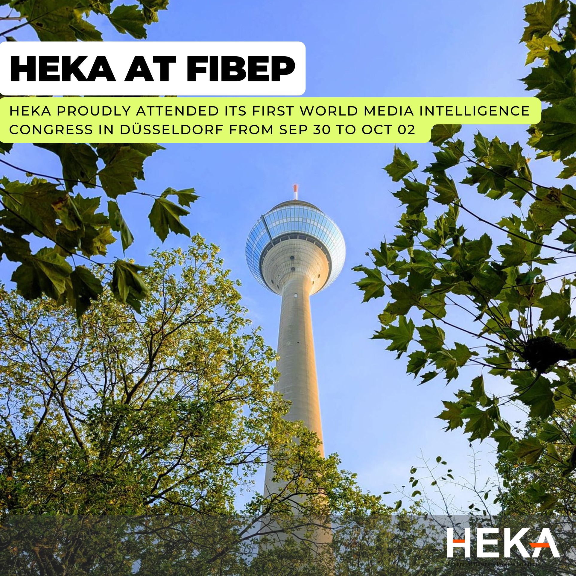 Düsseldorf’s Rhine Tower: HEKA at the FIBEP congress